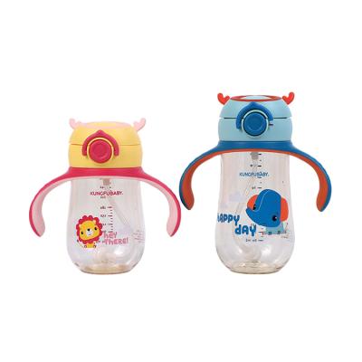 China New Arrival BPA ALG Free Antlers 260ML PC Baby Straw Training Bottle 330ML Feeding Bottle for sale