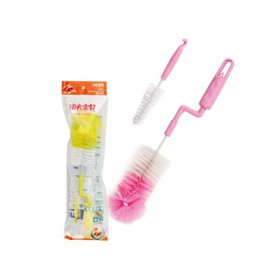 China 100% Eco-Friendly Wholesale Nylon Material Eco-Friendly Baby Bottle Brush Cleaner Bottle Brushes for sale