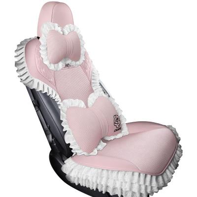 China Sports Special Tesla Car Seat Cushion MODELY 3 MODELY Seat Cover Linen Fabric Lace Women's Four Seasons Breathable Seat Cushion for sale