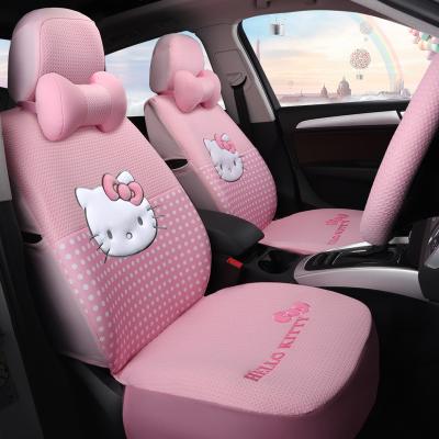 China Sports Car seat cover, full set of luxury car seat cover, linen, all-season universal cat and lady interior decoration cushion for sale