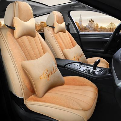 China Sports 5-seater car seat cover autumn and winter season universal size luxury car seat cover plush warmth for sale