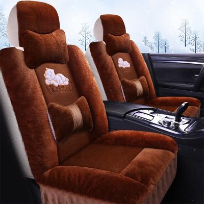 China Sports 5-seater car seat cover autumn and winter season universal size luxury car seat cover plush warmth for sale