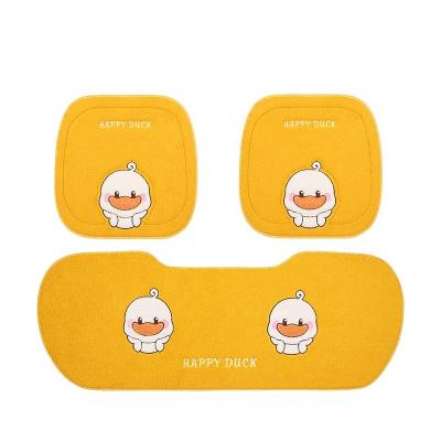 China Cartoon Cartoon short plush car cushion cute creative ladies universal five seat cushion warm non-slipLittle Yellow Duck for sale