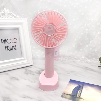 China Wholesale Mini Fan Portable Usb Portable Handheld Stereo Handheld and Desktop Rechargeable Fan with Mobile Phone Holder for sale