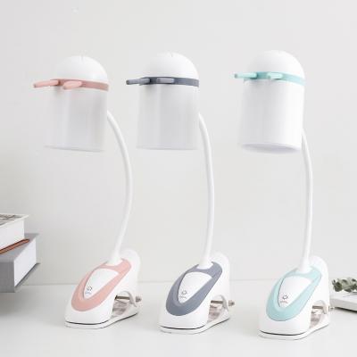 China USB Charging New Rabbit Clip Touch Induction Table Lamp Student Reading Eye Protection Bedroom Bedside Lamp for sale