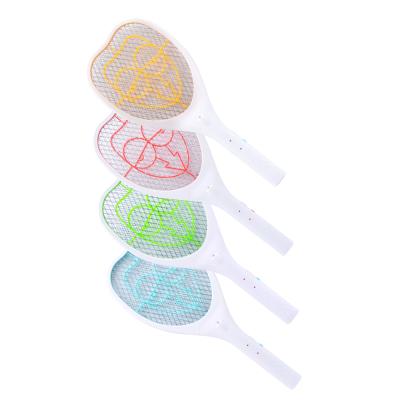 China Viable Rechargeable Electronic Mosquito Swatter Killer Handheld Racket With 3Layers LED Light Led Insect Bug Zapper for sale