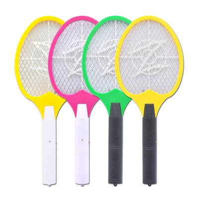 China Viable Mosquito Zapper 2 AA Battery Handheld Fly Racket Killer Three Layer Fly Swatter Pests Insect Net Fly Control Pests for sale