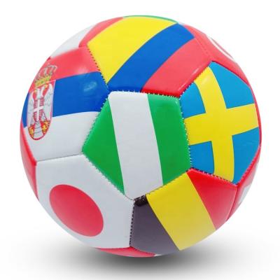 China Football PE class world clubs soccer traning/match qualifiers country flags soccer ball size 5 for promotion for sale