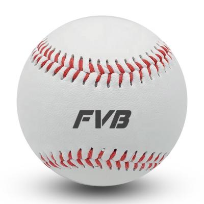 China Dropshipping 9inches OEM white synthetic leather PVC cork red sting exercise baseball game toys promotion baseball ball for sale