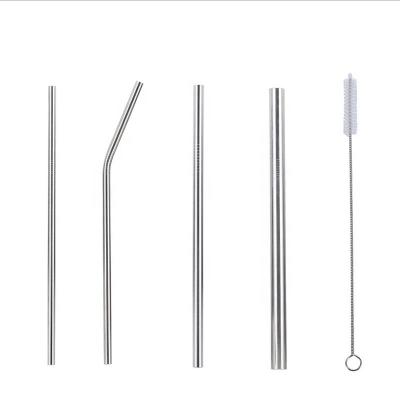 China Viable Titanium Portable Reusable Stainless Steel Drinking Straw Sets With Black PVD Pouch for sale