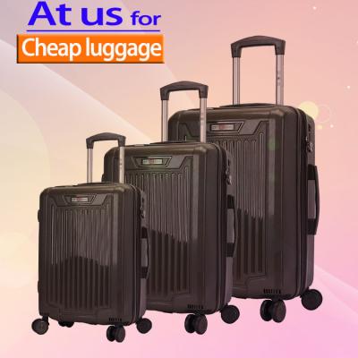 China 2021 hot high quality fashion pp luggage case 3pcs set trolley luggage for air travel for sale