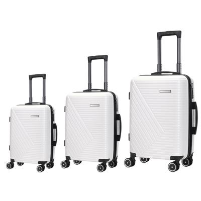 China Low MOQ PP Material Trolley Case Strong PP Hard Shell Security Carry On Suitcase for sale