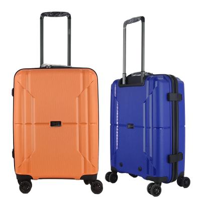 China 2022 New PP Trend Anti-theft Zipper High Quality Luggage Sets TSA LOCK PP Vintage Scratchproof Suitcase for sale