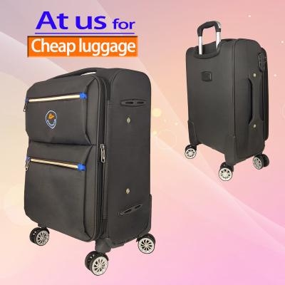 China Dongguan Nylon Shipping Luggage Case Manufacturer Universal Wheel Waterproof Oxford Soft Cloth Travel Box 3pcs Set Cloth Suitcase for sale