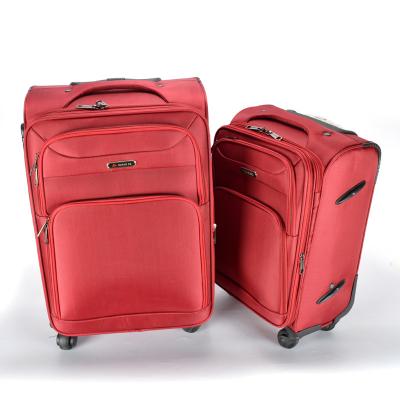 China Durable EVA Luggage Bags Spinner Wholesale Nylon Fabric 4 Wheel Koffer Waterproof Soft Traveling Suitcase for sale