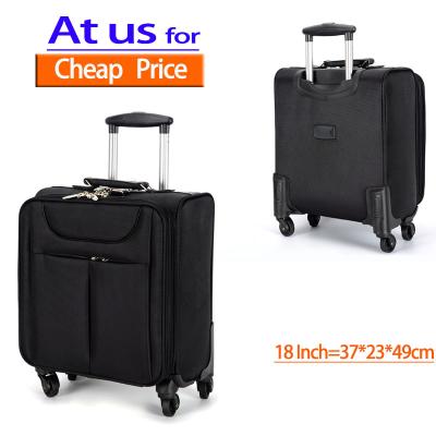 China Expandable Pilot Soft Suitcase 18 Inch Cabin Size Fabric Luggage Case Travel Nylon Soft Bag High Quality Laptop Bag for sale