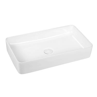 China Modern Hot Sale Rectangle Sanitary Basin Porcelain Art Counter Top Ceramic Wash Basins for sale