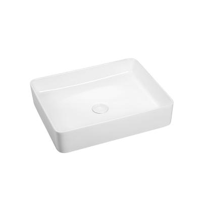 China Small Modern High Quality White Ceramic Countertop Basins Freestanding Vessel Sinks for sale