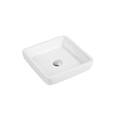 China China Modern Bathroom Counter Top Sink Rectangle Ceramic Hand Basin for sale