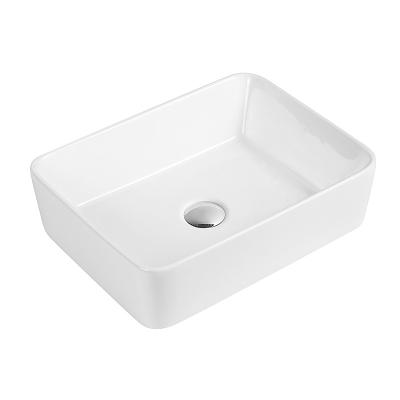 China Modern Design Countertop Modern Sanitary Ware Square Pointed Ceramic Wash Basin for sale