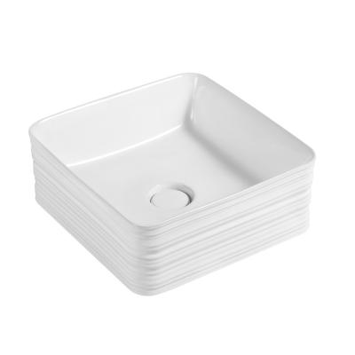 China Modern Luxury Countertop Hand Wash Basin Bathroom Ceramic Sink for sale