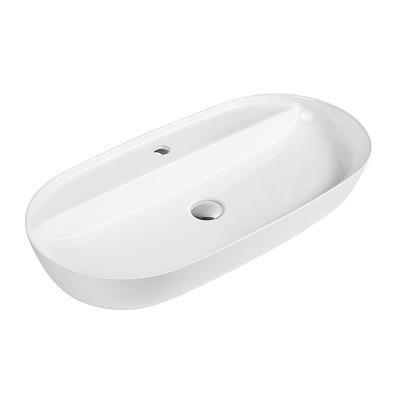 China Modern Design Bathroom Vanity Counter Top Ceramic OVAL Basin for sale