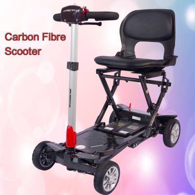 China Lightweight carbon fiber unisex home care four wheel scooter/disabled adult electric scooter with pedal for sale