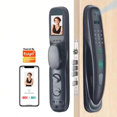 China New Tuya Smart Smart Auto Fingerprint Keyless Aluminum Alloy Security SMART DOOR LOCK With Camera for sale