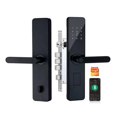 China Aluminum Alloy Hotselling Mobile Phone Digital Fingerprint Remote Control Smart Door Lock with Tuya App for sale