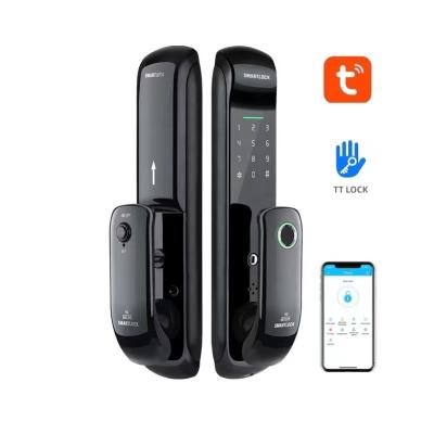 China Zinc Alloy Digital Rfid Smart Card Smart Lock Fingerprint Password TTlock Automatic Home Door Lock System With Keys for sale