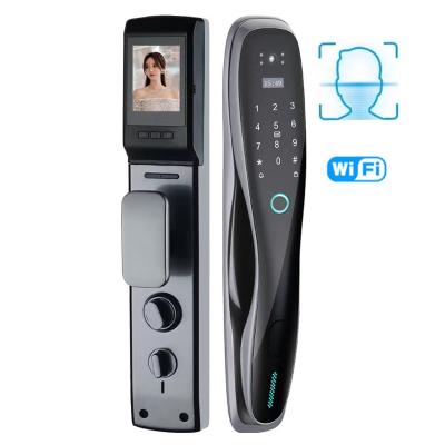 China Usmart Aluminum Alloy Go App High Security Smart Fingerprint Door Lock Smart Camera Remote Control Door Lock for sale