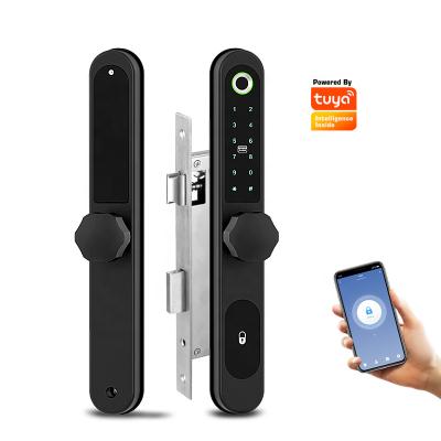 China Tuya Digital Aluminum Alloy Door Lock Smart Home WIFI Password Door Lock Aluminum Smart Remote Lock for sale