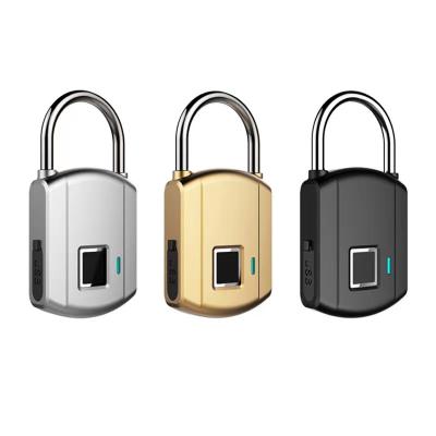 China Bag Mini Small Fingerprint Lock Luggage Padlock Smart Furniture Lock candado locker for sale