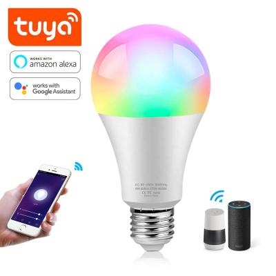 China IOS Android RGB E27 Wifi App Tuya Smart LED Infrared Remote Control Bulbs Dimmable Alexa Google Assistant AI Speaker Voice Control Lamp Control for sale