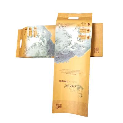 China 250g Kraft Paper Gusset Bag Coffee Moisture Proof Side Coffee Beans Bag Tea Bag for sale