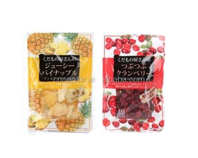 China Dried Fruit Snacks Moisture Proof Packaging Three Side Seal Bag With Window for sale