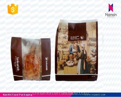 China Moisture Proof Kraft Paper Roll Packaging Side Gusset Bag With Window for sale