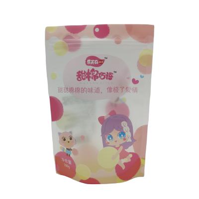 China Lovely Custom Design Moisture Proof Cartoon Stand Up Pouch Zipper Lock Bag For Cotton Candy for sale