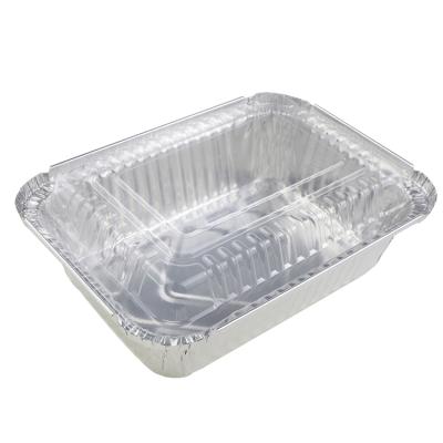 China Promotional Sundries Aluminum Foil Container Manufacturer Aluminum Foil Takeout Containers With Lid for sale