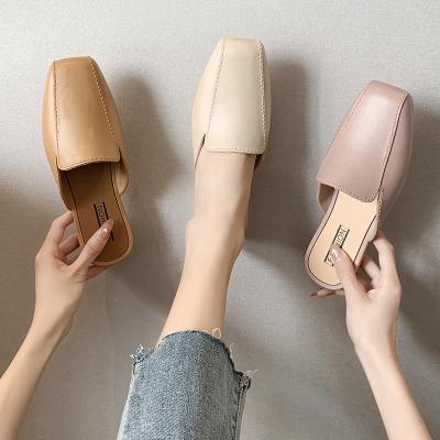 China Fashion Trend Fashion Flat Mules Slipper For Women Leisure Slide Comfy Causal Slipper for sale