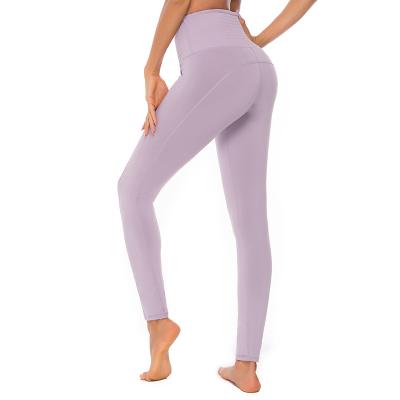 China 2021 Fashion Pink Plus Size Breathable Rpet Leggings Active Wear Sports Set Eco Fitness High Waisted Yoga Pants For Women for sale