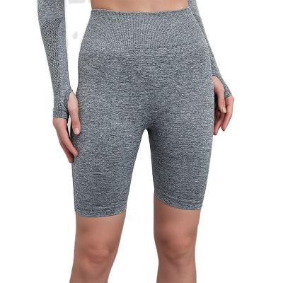 China Wholesale High Quality Breathable Women Knit Leggings Seamless Suit Sportswear Set Butt Lifting Soft Yoga Short Pants for sale