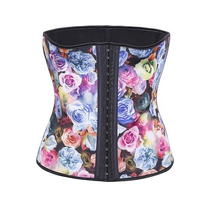 China Waist Slimming Dropshipping Floral Printed Slimming Custom With Private Label Waist Trainer for sale