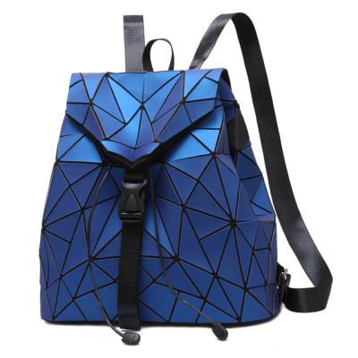 China Wholesale Luminous Anti-theft Women Backpacks Shape Girl Geometry Bag Sequins Folding Bagpack Bags Sunflower School Bag for sale