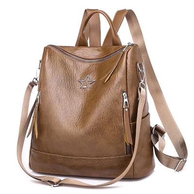 China Fashionable Female Students Waterproof Satchel School Bags Casual Travel Backpack For Teen Girls Waterproof Leather Women Backpack for sale