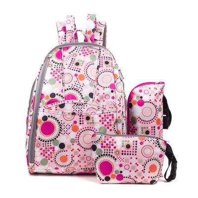 China 100% Eco-friendly New Fashion Mummy Bag Multi Functional Babies Diaper Bag Diaper Bags Floral Diaper Backpack With Stroller Strap Water Proof Nylon for sale