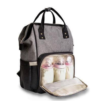 China 100% New Eco-friendly Fashion Baby Bags For Women Large Water Proof Diaper Backpack Mummy Bag With USB Charging Port for sale