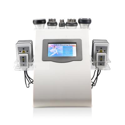 China Weight Loss 6 Pcs Handles Ultrasonic Liposuction Cavitation Slimming Machine for sale