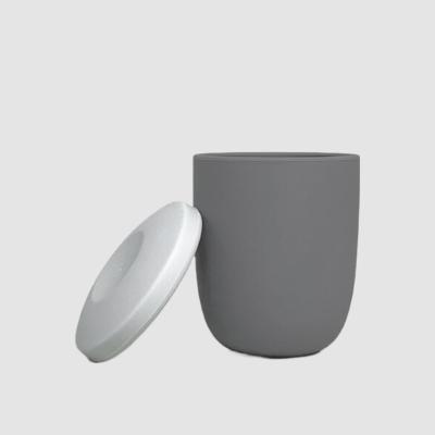 China 100% Silicone Tableware Sustainable Silicone Cup Container Small Rocky Gray for sale