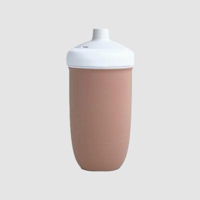 China Modern Chestnut Brown Silicone Water Bottle 500ml for sale